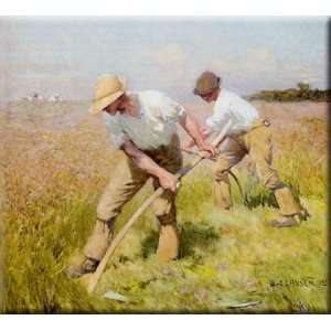  The Mowers 30x27 Streched Canvas Art by Clausen, Sir 
