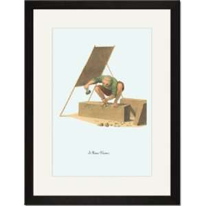    Black Framed/Matted Print 17x23, A Stone Hewer: Home & Kitchen