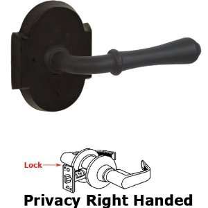 Right handed privacy sandcast brass manor lever with sandcast brass sc