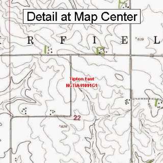  USGS Topographic Quadrangle Map   Tipton East, Iowa 