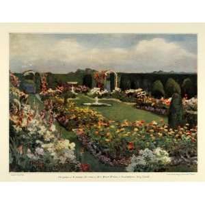  1922 Print Mrs. Robert Waller Vynecroft Garden Southampton 