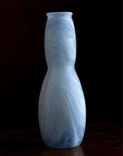 Turkish Art Glass Vase Blue Swirl Arda Istanbul Turkey  