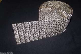 Crystal/Diamond Mesh Rhinestone Ribbon Wrap 1 yard  