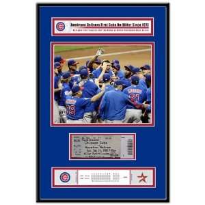 Chicago Cubs Carlos Zambrano No Hitter Ticket Frame  