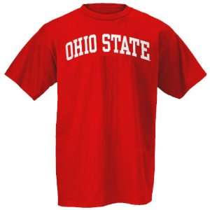  NCAA Ohio State Buckeyes Scarlet Arch Logo T shirt: Sports 