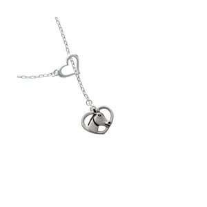  Heart with Horse Head Heart Lariat Charm Necklace: Arts 