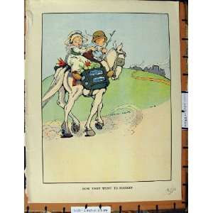  C1950 Nursery Rhyme Little Boy Girl Horse Market Colour 