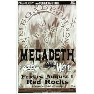  Megadeth Misfits Denver Original Concert Poster 1997