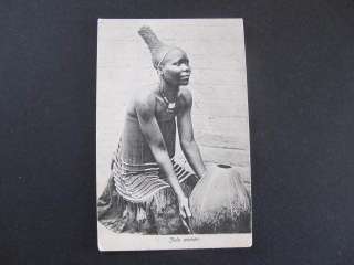 Zulu native Woman South Africa vintage Postcard  
