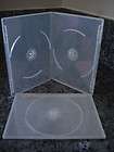 LOT 5 SLIM DVD MEDIA GAMES CD CASES CLEAR DUAL DOUBLE DISC WRAP AROUND 