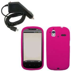  iFase Brand HTC Amaze 4G Combo Solid Hot Pink Silicone 
