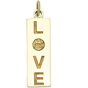  LOVE Tag with Paw   Gold