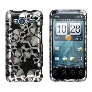  HTC EVO Shift 4G Crystal Black Silver 2D Metal Skulls 