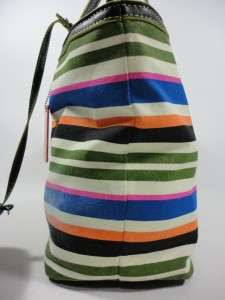 NWD Steve Madden STRIPE Beach TOTE w Cosmetic Bag Canvas & Leather NO 