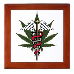    Keepsake Box Mahogany Medical Marijuana Symbol: Everything Else