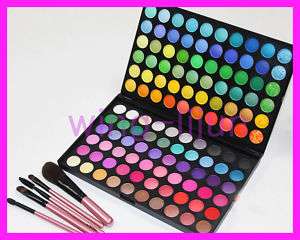 Manly 120 Color Eye Shadow Palette A +5 pc pink brush  
