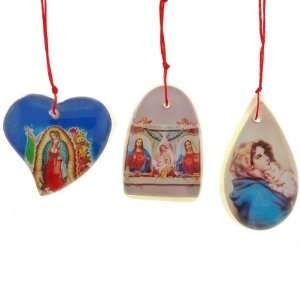  Medallions with Religious Icons   Set of Three   Madonna 