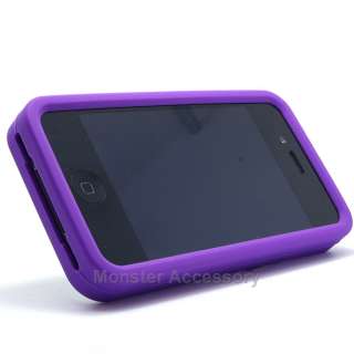 Purple Piano Keys Silicone Soft Case Cover for Apple iPhone 4 4S 