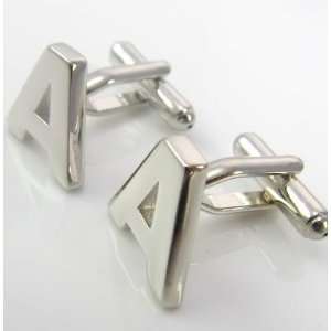  Silver Letter A Initial Cufflinks Cuff links Everything 