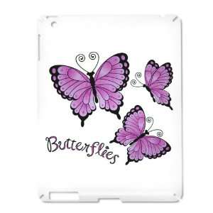  iPad 2 Case White of Pink Butterflies 
