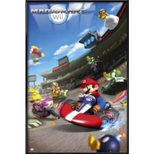  Mario Kart Wii   Framed Gaming Poster (Size 24 x 36 