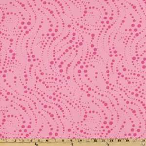   Wide Stretch Jersey ITY Crepe Knit Polka Dot Pink Fabric By The Yard