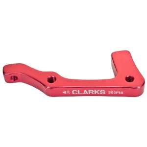  Clarks Front Disc Brake Adapter   203mm, Red: Sports 