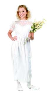 CHILD BRIDE GIRL WEDDING WHITE DRESS HALLOWEEN COSTUME  