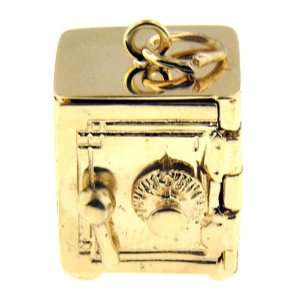  14 KT YELLOW GOLD 3D SAFE CHARM: Jewelry
