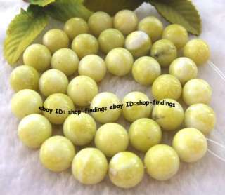 10mm new natural lemon jasper round loose Beads 15  