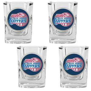  Los Angeles Clippers 4pc Square Shot Glass Set Kitchen 