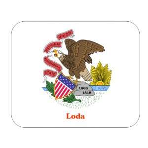  US State Flag   Loda, Illinois (IL) Mouse Pad Everything 
