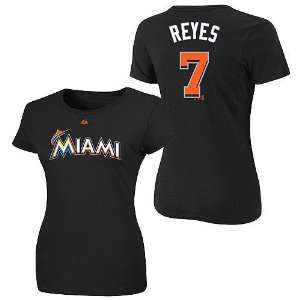  Miami Marlins Jose Reyes Womens Player Name and Number T 
