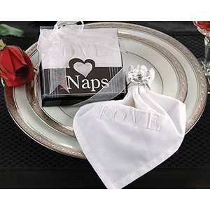  Love Naps Set of 2 Love Linen Napkins