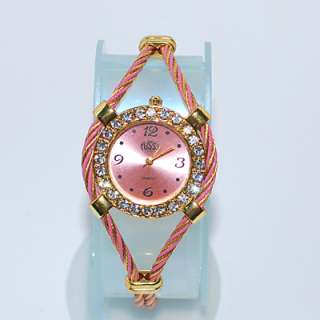 Beautiful Bracelet Style Ladys Crystal Wrist Watch #4  