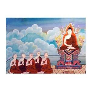  Paintings of Life of Gautama Buddha Poster (16.00 x 12.00 