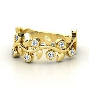  Liana Ring With Seven Gems, 14K Yellow Gold Ring with 