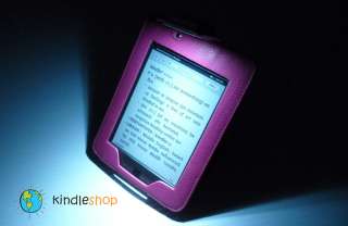 NEW PINK  Kindle TOUCH Light Lighted Leather Case Cover Stand 2X 