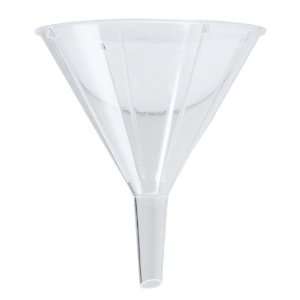 Karter Scientific 210R3 Clear PS Plastic Funnels, Short Stem, 55mm 