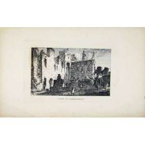  C1830 Etching Court Caerlavesrock Antique Print Art: Home 