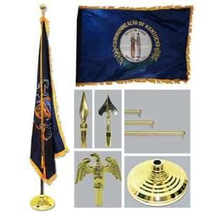  Kentucky 4ft x 6ft Flag, Telescoping Flagpole, Base, and 