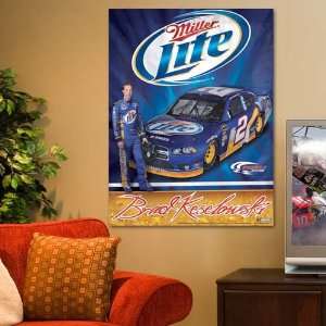  NASCAR Brad Keselowski 27 x 37 Vertical Banner Flag 