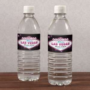 Las Vegas Water Bottle Label   Pkg of 24  Sports 