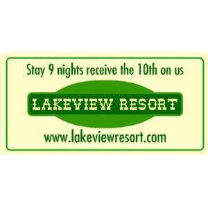  3x6 Vinyl Banner   Lakeview Resort 