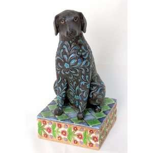    Jim Shore LABRADOR DOG Black Lab NEW IN BOX: Home & Kitchen