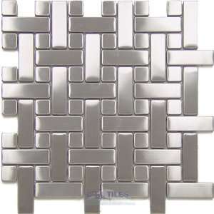  Diamond tech stainless steel tiles   basketweave mesh 