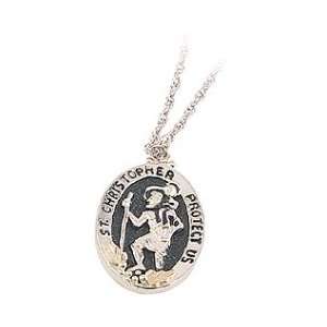  Black Hills Gold Necklace   St Christopher: Jewelry