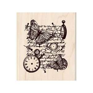   Rubber Stamp   Time Flies Collage Arts, Crafts & Sewing