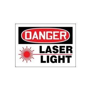  DANGER LASER LIGHT (W/GRAPHIC) 10 x 14 Adhesive Vinyl 