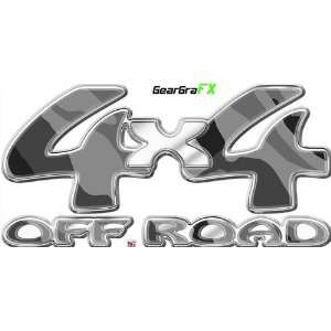  4x4 Off Road Camouflage Gray Truck Decal: Automotive